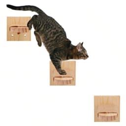 Wooden Cat Wall Steps Climbing Kitten Ladder With Sisal Rope Scratching Post Scratcher Tree Pet Furniture For Indoor Cats