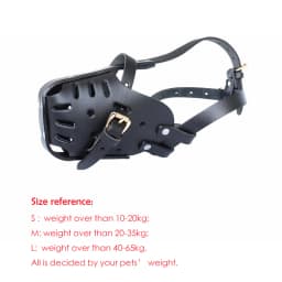 Leather Pet Dog Basket Mouth Cage German Shepherd Doberman Anti Bite Dog Training Defense Masks for Small/Large Dogs
