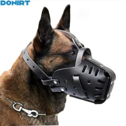 Leather Pet Dog Basket Mouth Cage German Shepherd Doberman Anti Bite Dog Training Defense Masks for Small/Large Dogs