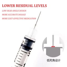 50/100pcs 0.3/0.5/1ML Disposable Plastic Veterinary Syringe Orange Cap With Needles For Pet Farm Animal Cat Dog Pig Cattle Sheep