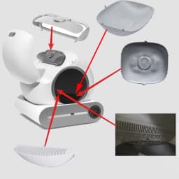Tonepie Smart Cat Toilets Tipro X30 Accessories Sand Baffle Cats Litter Box Removable Filter Screen Pet Products Supplies