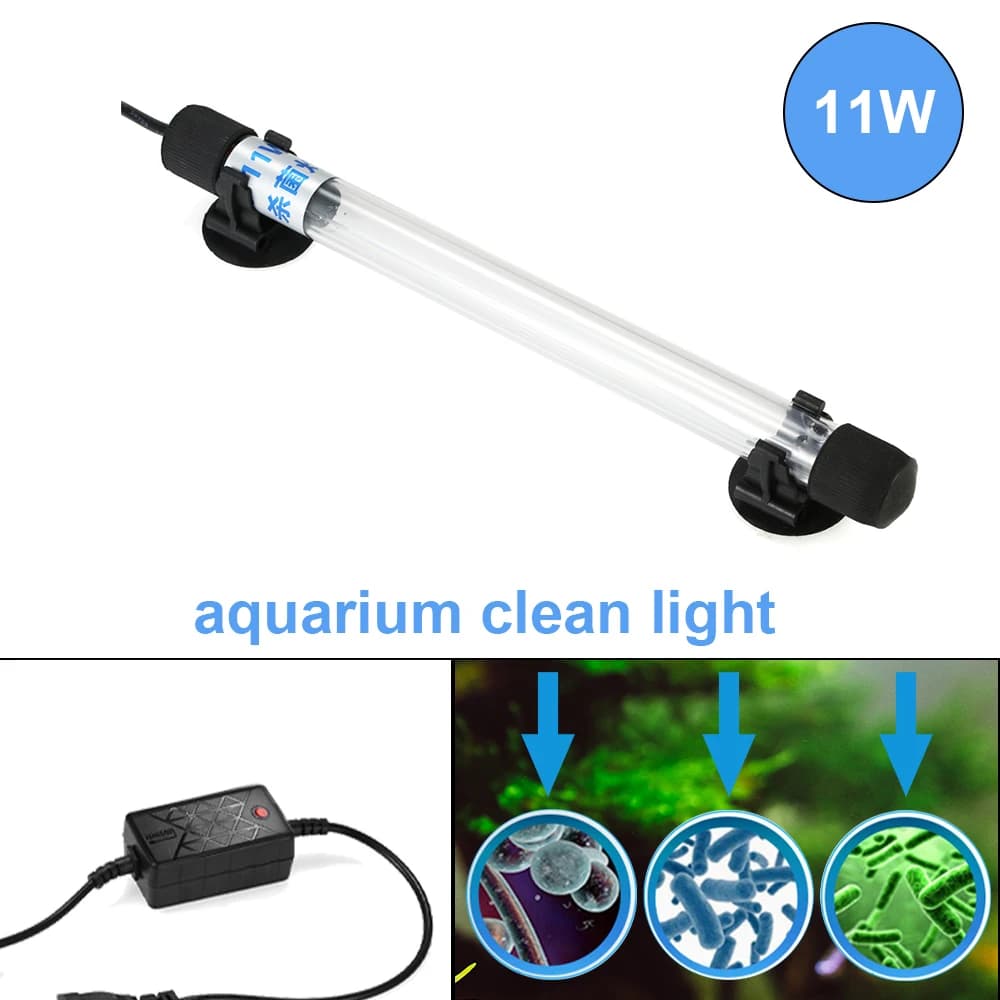 13W 9W UV Light Sterilization Lamp Submersible Ultraviolet Sterilizer Water Disinfection for Aquarium Fish Tank Pond AC220-240V