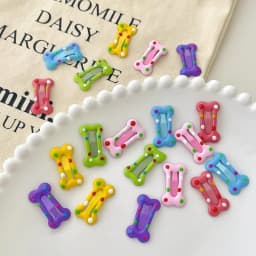 5/10/20pcs Dog Hair Clips Multicolor Barrettes Small Bone Snap Hair Clips for Dog Cat Pet Grooming Bows Pet Hair Accessories