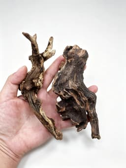 1/2PCS Authentic Natural Driftwood Aquarium Decor -Small Fish Tank Ornament, Genuine Wood Landscape with Bark Underwater Decor