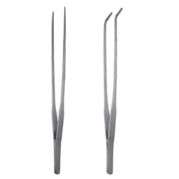 Stainless Steel Aquarium Tweezers Pliers Fish Tank Plant Aquascape Tools Straight Curved Forceps Clip Aquatic Feeding Tongs 27cm