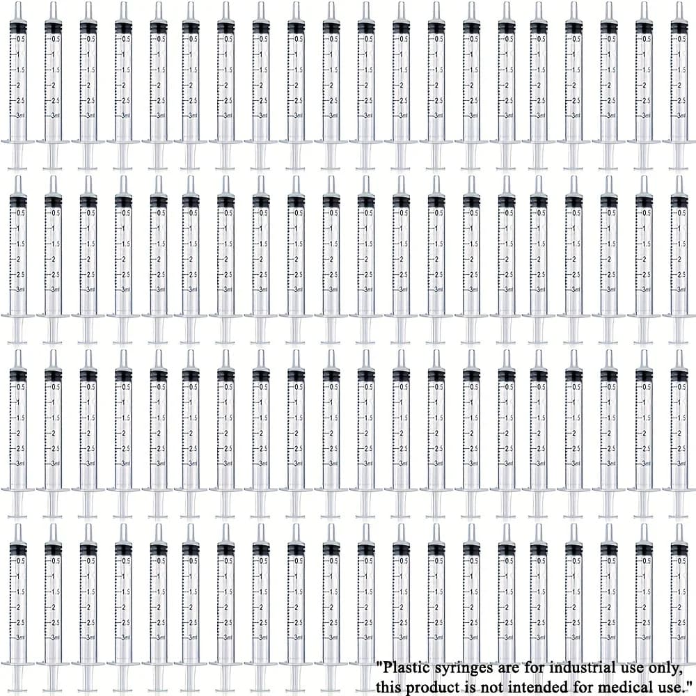 20/50PCS 3ml Syringe Without Caps, Liquid Injector, For Scientific Laboratory, Measurement, Small Animal Feeding