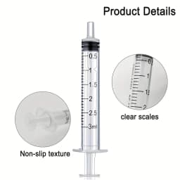 20/50PCS 3ml Syringe Without Caps, Liquid Injector, For Scientific Laboratory, Measurement, Small Animal Feeding