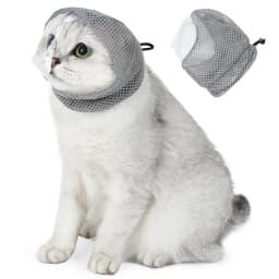 Cat Muzzle for Grooming, Adjustable Transparent Anti-Bite Cat Mask for Nail Clipping