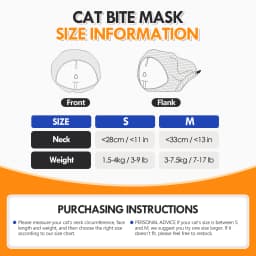 Cat Muzzle for Grooming, Adjustable Transparent Anti-Bite Cat Mask for Nail Clipping