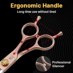 Fenice High-end 6.5/7 inch Professional Pet Grooming Scissors Curved Thinning Shears for dogs & cats animal hair tijeras tesoura