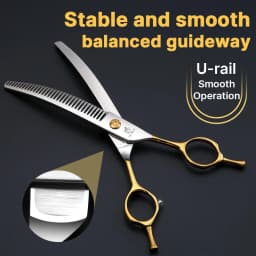Fenice High-end 6.5/7 inch Professional Pet Grooming Scissors Curved Thinning Shears for dogs & cats animal hair tijeras tesoura