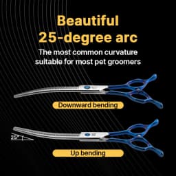 Fenice High-end 6.5/7 inch Professional Pet Grooming Scissors Curved Thinning Shears for dogs & cats animal hair tijeras tesoura