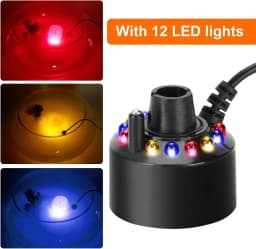 Ultrasonic Atomizer Mist Maker Mister Fogger Water Fountain Pond Aquarium Fish Tank Fog Machine Humidifier with Splash Guard