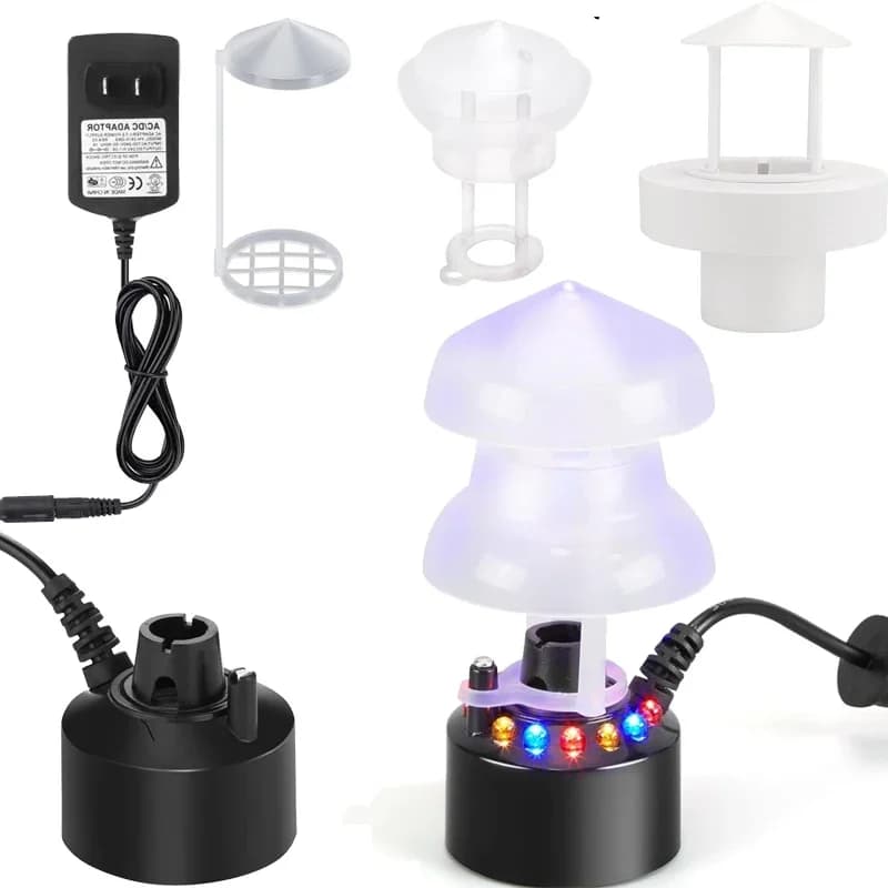 Ultrasonic Atomizer Mist Maker Mister Fogger Water Fountain Pond Aquarium Fish Tank Fog Machine Humidifier with Splash Guard