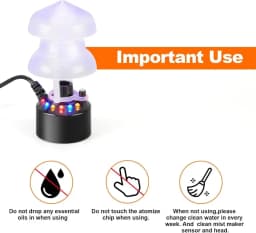Ultrasonic Atomizer Mist Maker Mister Fogger Water Fountain Pond Aquarium Fish Tank Fog Machine Humidifier with Splash Guard