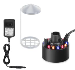 Ultrasonic Atomizer Mist Maker Mister Fogger Water Fountain Pond Aquarium Fish Tank Fog Machine Humidifier with Splash Guard