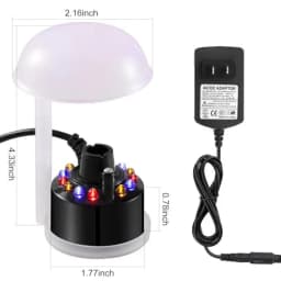 Ultrasonic Atomizer Mist Maker Mister Fogger Water Fountain Pond Aquarium Fish Tank Fog Machine Humidifier with Splash Guard