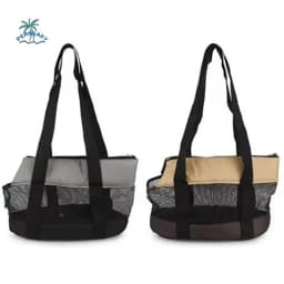 Practical Oxford Cloth Pet Carrier Black Foldable Pet Bag Breathable Lightweight Pet Backpack Hiking Trip