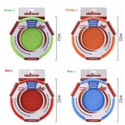 Dog Flying Disc Silicone Game Flying Discs Non-Slip Soft Anti-Chew Dog Toy Puppy Training Interactive Dog Supplies 15/19/23cm
