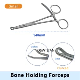 Small Serrated Bone Holding Forceps Mini Serrated Orthopedic Clamp Small Bone Forceps Orthopedics Pet Instruments