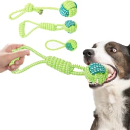 Heavy Duty Rope Toy for Power Chewers | Multi-Texture Tug-of-War & Dental Chew Dog Toy | Non-Slip Grip Indoor/Outdoor Use