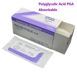 Veterinary Absorbable Needle Suture PGA 90CM With Needle Surgery Without Thread Removal Teaching Clinic Hospital Exercises