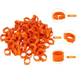 Poultry Leg Rings Chicken Foot Bands Adjustable Ratchet Clasp Snap Marking Tags for Duck Goose Pigeon Farm Feed Tool 25/100pcs