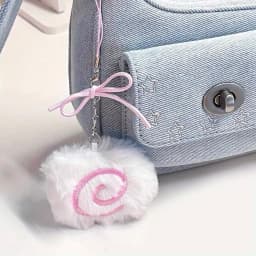 Soft Plush Keychain Set - Cute Fish Keyring & Bag Charm for Women, Handmade Key Chain Accessories for Purse/Backpack/Tote