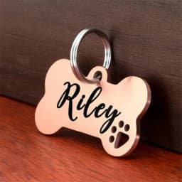 Bone Shaped Pet ID Tag Personalized Dog Cat Name Tags Anti-lost Free Engraving Collar Pendant Bone for Small Medium Large Pet