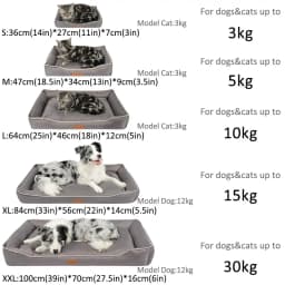 Winter Dog Bed-Dog Sofa Beds for Dogs,Foam Pet Couch Bed with Washable Removable Cover,Waterproof Lining and Non-Slip Bottom