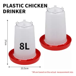 1/1.5/2/3/4/5/6/8/11/14/16/18L Automatic Chicken Water Bucket Plastic Poultry Rooster Hen Feeding Device Farm Water Supply