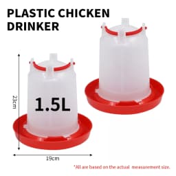 1/1.5/2/3/4/5/6/8/11/14/16/18L Automatic Chicken Water Bucket Plastic Poultry Rooster Hen Feeding Device Farm Water Supply