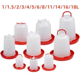 1/1.5/2/3/4/5/6/8/11/14/16/18L Automatic Chicken Water Bucket Plastic Poultry Rooster Hen Feeding Device Farm Water Supply