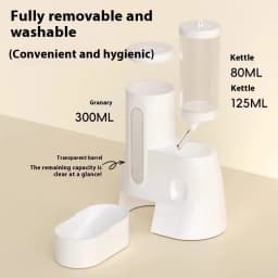 2In1 Hamster Feeder And Waterer Large Capacity Leakproof Automatic Feeder Food Water Dispenser Leak Proof Food Feeding Supplies