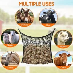 Hay Net for Horses Slow Feed Hay Bag for Horses Goat Sheep Large Capacity Hanging Hay Feeder Bag