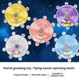 Interactive Parrot Toy Bird Cage Toy for Parrots Rotating Treat Dispenser, for Mental Stimulation and Entertainment
