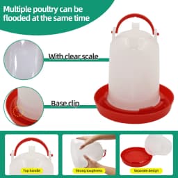 3kg+3L Chicken Feeder And Waterer Water Food Dispenser Automatic Chicken Birds Chick Waterer Feeding Bucket Container Supply