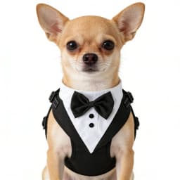 Dog Tuxedo for Wedding Outfit, Dog Suit and Tie Costumes for Birthday, Cosplay, Christmas Party, Pet Formal Wear with Bowtie