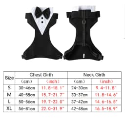 Dog Tuxedo for Wedding Outfit, Dog Suit and Tie Costumes for Birthday, Cosplay, Christmas Party, Pet Formal Wear with Bowtie