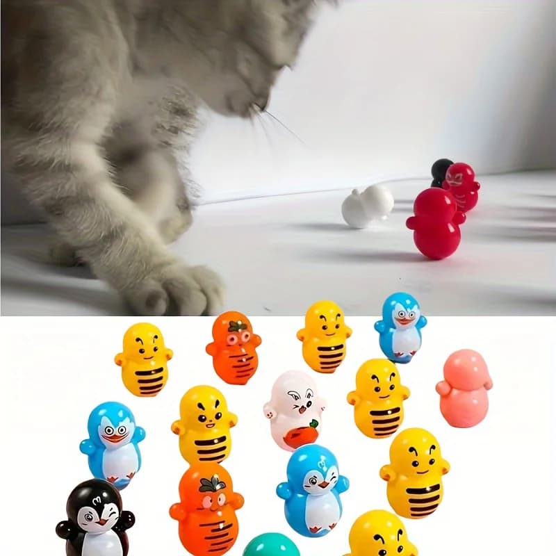 3-100 pcs of Cat Rolling Toys Diverse Styles Interactive Play and Exercise Equipment Durable Plastic Material