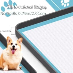 Dog Potty Pad Holder with Raised Edges and Leak-Proof Design - No-Spill Training Pads for Puppies to Safely Protect Floors