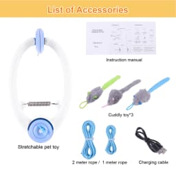 Door Hanging Auto-Rebound Cat Toy Retractable Kitten Teaser with 3 Catnip Mice Interactive Pet Play Toy for Indoor Playing Exer