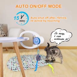 Door Hanging Auto-Rebound Cat Toy Retractable Kitten Teaser with 3 Catnip Mice Interactive Pet Play Toy for Indoor Playing Exer