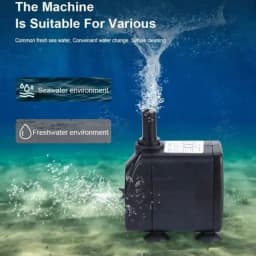 220V Black Submersible Water Pump Submersible Ultra-Quiet Fountain Pump with Suction Cup Mini Ponds Fountains Fish Pond Aquarium