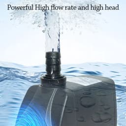 220V Black Submersible Water Pump Submersible Ultra-Quiet Fountain Pump with Suction Cup Mini Ponds Fountains Fish Pond Aquarium