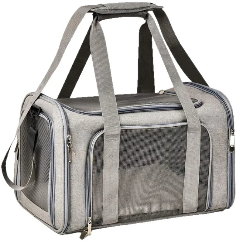 Portable Pet Carrier for Cats and Small Dogs, Foldable Travel Bag with Mesh Window, Lightweight Large Capacity Car Seat Carrier