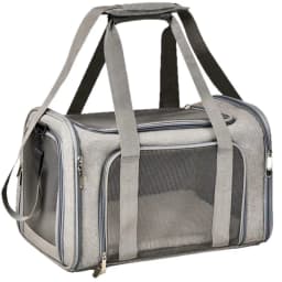 Portable Pet Carrier for Cats and Small Dogs, Foldable Travel Bag with Mesh Window, Lightweight Large Capacity Car Seat Carrier