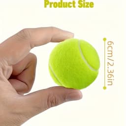Interactive Dog Rubber Tennis Chew Toy - High Elasticity, Battery-Free, Striped Pattern, for Small Dogs & Outdoor Play Fun