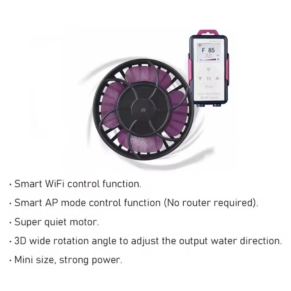 Jebao Jecod  MLW-5 MLW-10 MLE-20 MLW-30 Series Aquarium Smart Wave Maker Flow Pump with WiFi LCD Controller for Fish Tank