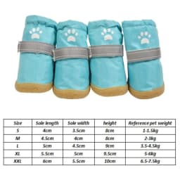 4pcs/set Pet Footwear Waterproof Pet Dog Shoes Anti-slip Wear Resistant Puppy Booties Reflective Pet Rain Shoes Small Medium Dog